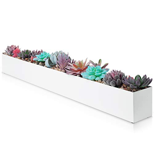 Modern Rectangle Planter Box - 32 Metal Planter Ideal as a Long S...