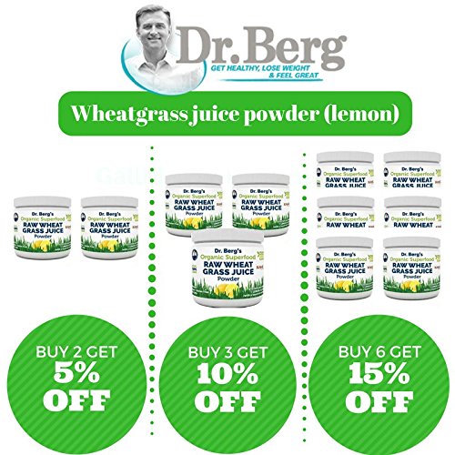 Natural Lemon Flavored Wheat Grass Powder with KamutTM -Raw & Ultr...