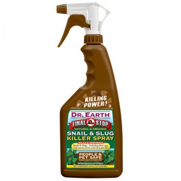 Dr. Earth 8001 Ready to Use Snail and Slug Killer Spray, 24-Ounce