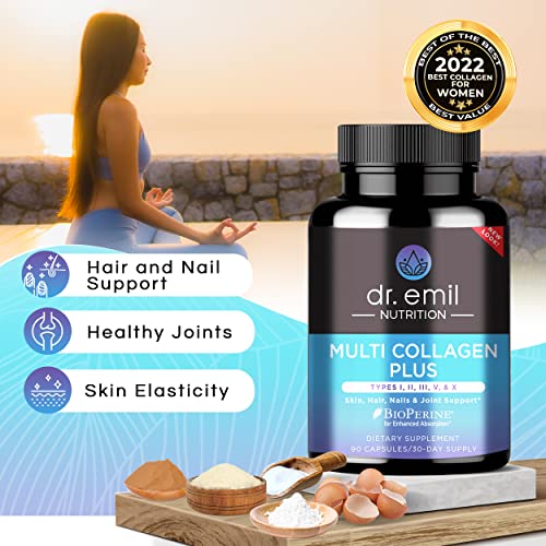 DR EMIL NUTRITION Multi Collagen Plus Pills - to Support Hair, Ski...