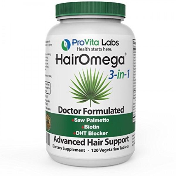DrFormulas HairOmega 3-in-1 Hair Growth Vitamins with DHT Blocker,...