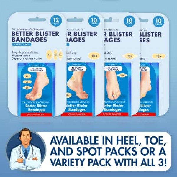 Dr. Fredericks Original Better Blister Bandages - 10 ct Toe Pack ...