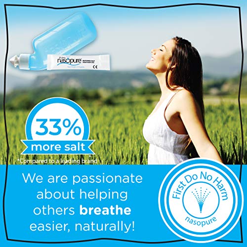 Nasopure Nasal Wash, System Kit, “The Nicer Neti Pot” Sinus Wash K...