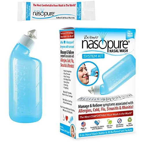 Nasopure Nasal Wash, System Kit, “The Nicer Neti Pot” Sinus Wash K...