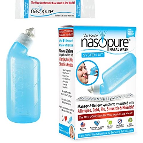 Nasopure Nasal Wash, System Kit, “The Nicer Neti Pot” Sinus Wash K...