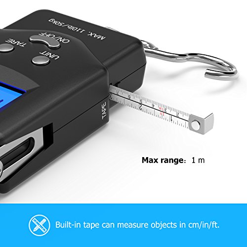 Fish Scale, Dr.meter Backlit LCD Display 110lb/50kg PS01 Fishing S...