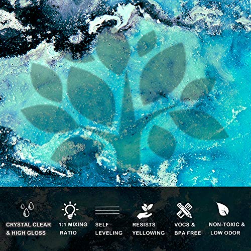 Crystal Clear Casting and Coating Epoxy Resin Kit for Craft, Jewel...