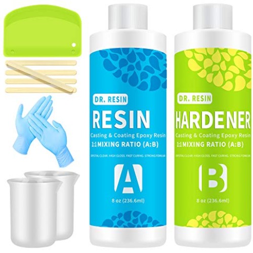 Crystal Clear Casting and Coating Epoxy Resin Kit for Craft, Jewel...