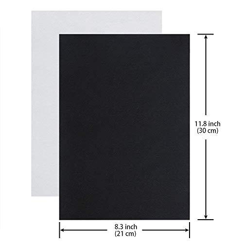 Dragang 12 Pieces Black Felt Fabric Adhesive Sheets , Sticky Back...