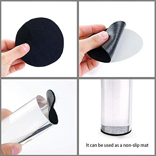 Dragang 12 Pieces Black Felt Fabric Adhesive Sheets , Sticky Back...