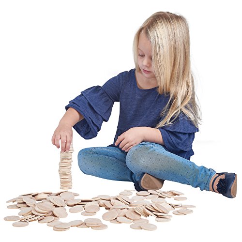 Round Unfinished Natural Wood Circles for Arts and Crafts 1.5 Inch...