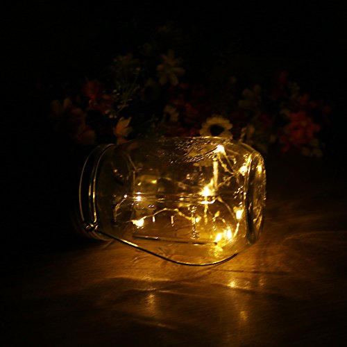 3 Pack Solar Mason Jar Lid – Fairy Mason Solar String Light Lid -F...