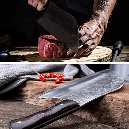 Meat and Vegetable Chinese Cleaver Knife High Carbon Steel Serbian...