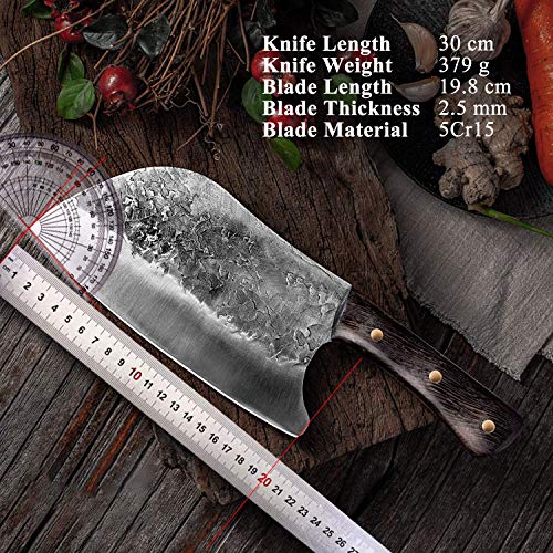 Meat and Vegetable Chinese Cleaver Knife High Carbon Steel Serbian...
