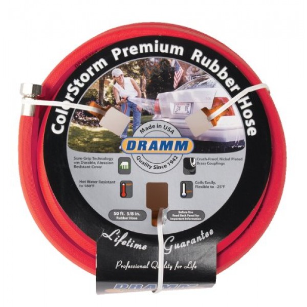 Dramm 17001 ColorStorm Premium 50-Foot-by-5/8-Inch Rubber Garden H...