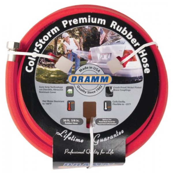Dramm 17001 ColorStorm Premium 50-Foot-by-5/8-Inch Rubber Garden H...