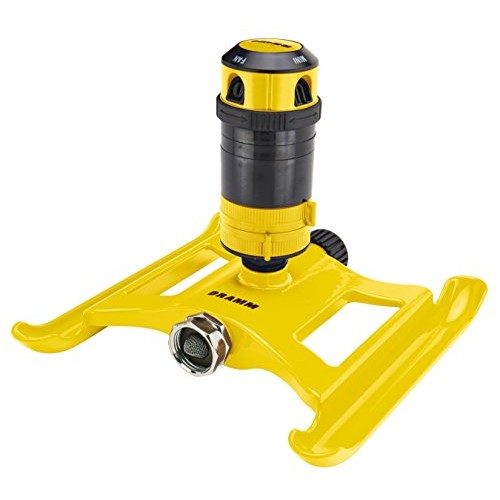Dramm ColorStorm 4-Pattern Gear Drive Sprinkler, Yellow
