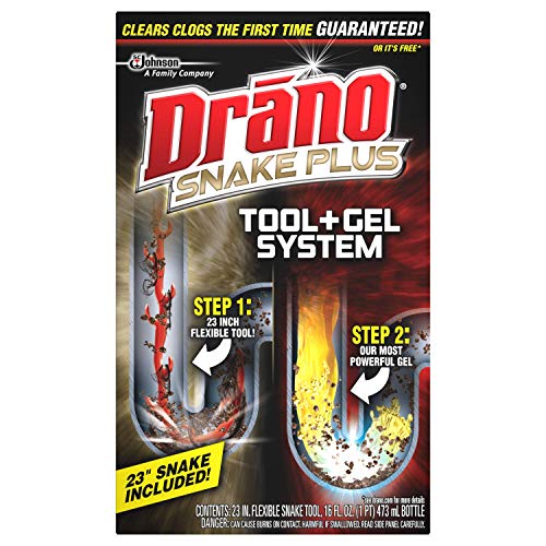 Drano Gel Drain Clog Remover and Cleaner 16oz and Snake Plus Tool ...