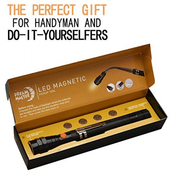DREAM MASTER Magnet 3 LED Magnetic Pickup tool,Unique Christmas Gi...