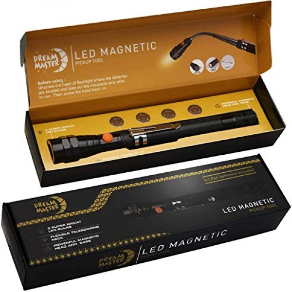 DREAM MASTER Magnet 3 LED Magnetic Pickup tool,Unique Christmas Gi...