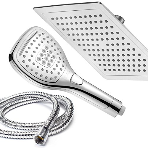 Dream Spa Ultra-Luxury 9 Rainfall Shower Head/Handheld Combo. Con...