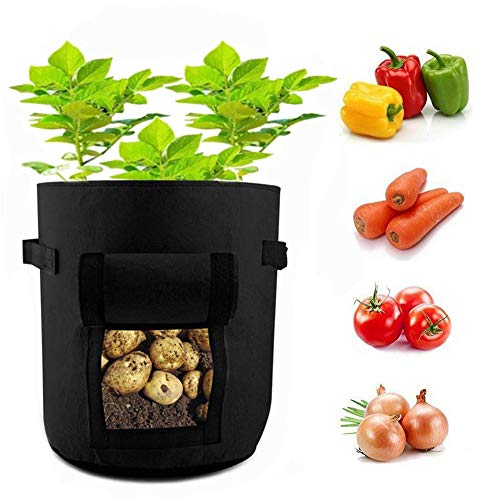 Dreamow 5 Gallon Potato Grow Bags Plant Pots Aeration Fabric Raise...