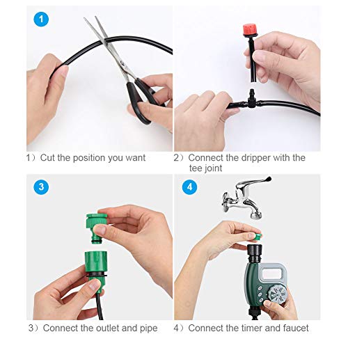 DricRoda Automatic Drip Irrigation System with Digital Timer, Self...