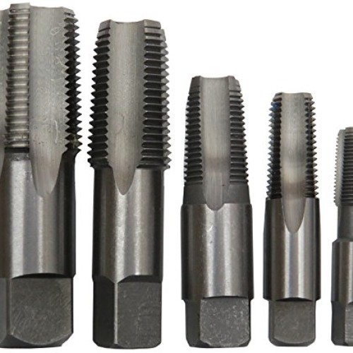 Drill America 5 Piece NPT Pipe Tap Set 1/8, 1/4, 3/8, 1/2 and...