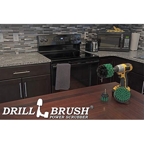 Drillbrush Green Kitchen Cleaning Drill Brushes - Stainless Steel ...