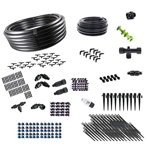 Drip Irrigation Kit for Container Gardening Premium Size - Water 8...