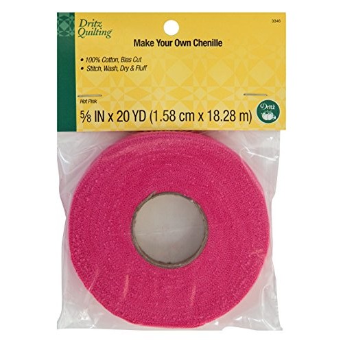 Dritz Quilting 3346 Make Your Own Chenille, 20-Yards, Hot Pink