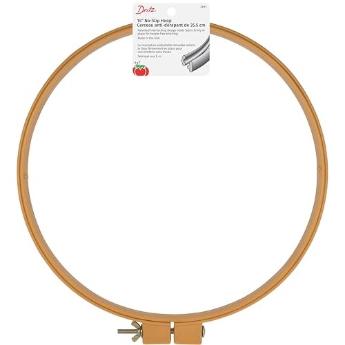 Dritz 3203 Plastic No-Slip Quilting Hoop, 14-Inch, Natural