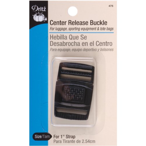 Dritz 475 Parachute Buckle with Center Release for 1-Inch Strap, B...