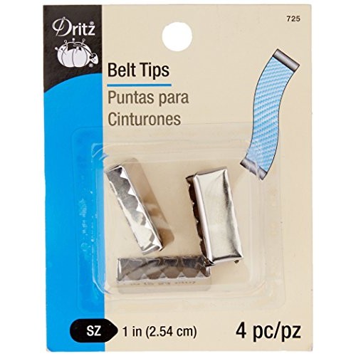 Dritz 725 Belt Tip, Nickel, 1-Inch 4-Count