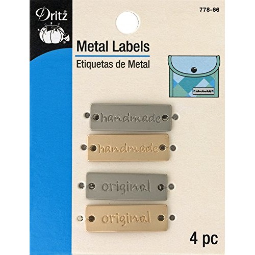 Dritz 778-66 Rectangle Metal Label, handmade & original, Matte...