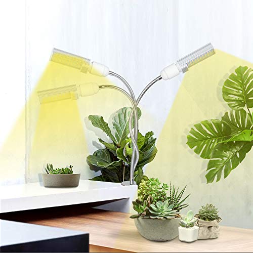 LED Grow Lights White Sunlike, 68W 132 LED 3-Head Plant Grow Light...