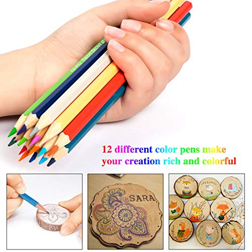 56PCS Wood Burning Kit, Pyrography Pen with Adjustable Temperature...