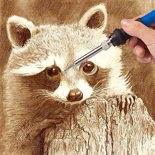 56PCS Wood Burning Kit, Pyrography Pen with Adjustable Temperature...