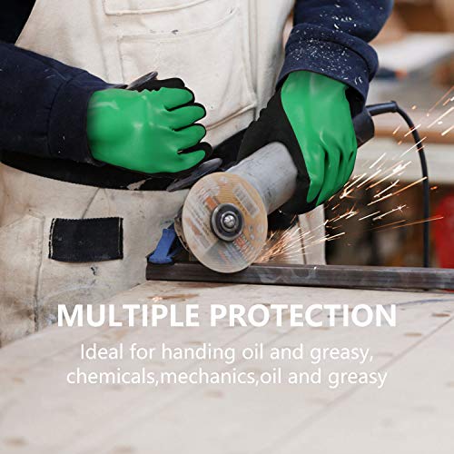 DS Safety N592 Nitrile Coating Waterproof Work Gloves Chemical Res...