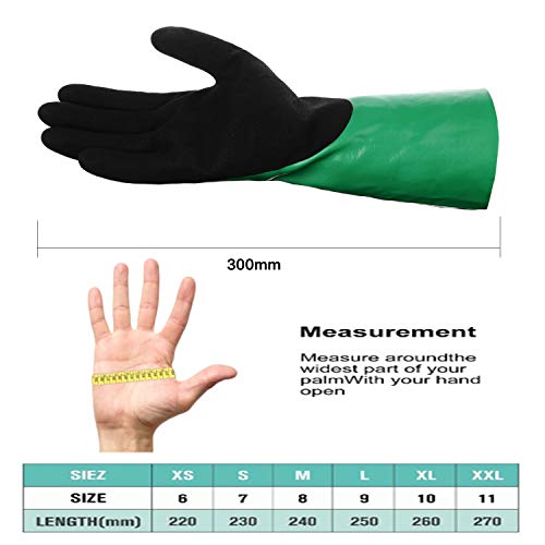 DS Safety N592 Nitrile Coating Waterproof Work Gloves Chemical Res...