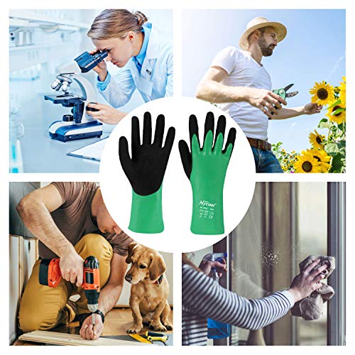 DS Safety N592 Nitrile Coating Waterproof Work Gloves Chemical Res...