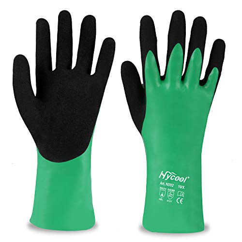 DS Safety N592 Nitrile Coating Waterproof Work Gloves Chemical Res...
