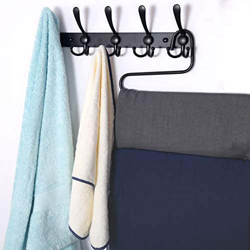 Dseap Coat Rack Wall Mounted - 5 Tri Hooks, Heavy Duty, Stainless ...