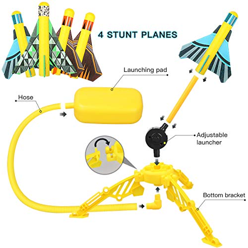Dstper Rocket Launcher Toys,Include 4 Rockets-Outdoor Jump Rocket ...