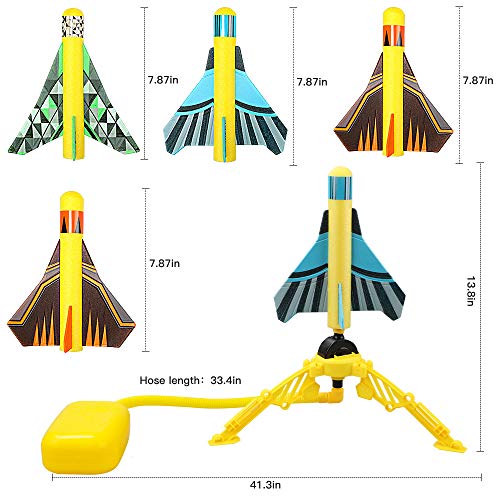Dstper Rocket Launcher Toys,Include 4 Rockets-Outdoor Jump Rocket ...