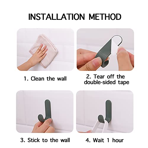 Adhesive Hooks Utility Wall Hooks Key Hooks for Wall Decorative Ke...