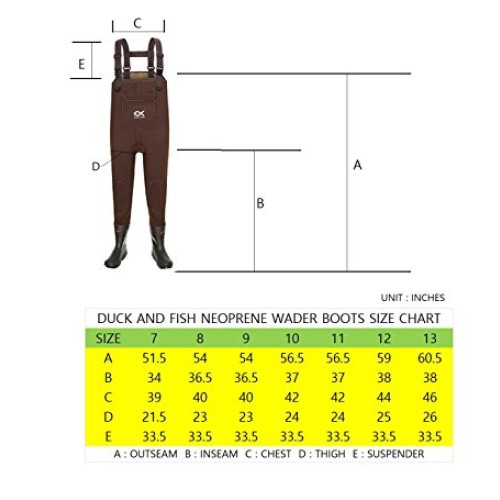 Duck and Fish Brown Neoprene 200G Thinsulate Hunting Fishing Bootf...