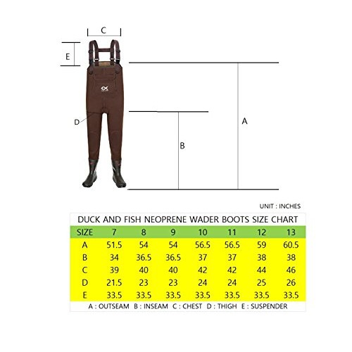 Duck and Fish Brown Neoprene 200G Thinsulate Hunting Fishing Bootf...