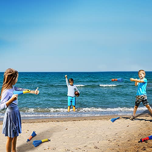 Duckura Slingshot Finger Rockets, 8 Pack LED Foam Rocket Launchers...