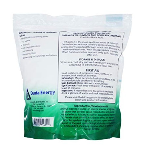 25 lb Fine Powder Boric Acid H3BO3 99.9+% Pure Orthoboric Acid